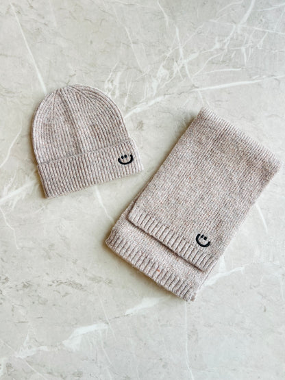 Smile Beanie - Beige