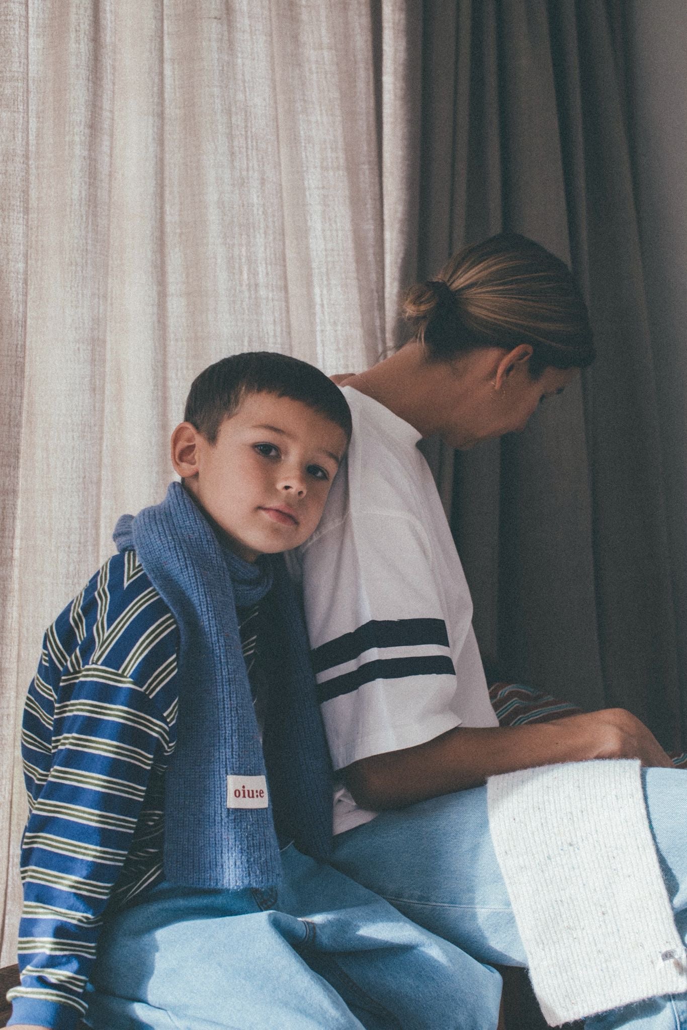 Daj stripe sweatshirt - blue/brown