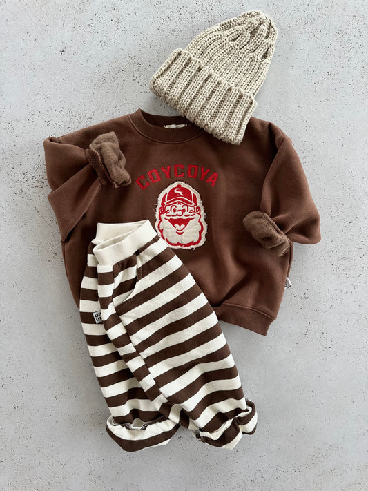 Happy santa sweater - brown