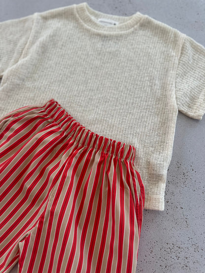 Bastien nice stripe pants - orange-beige