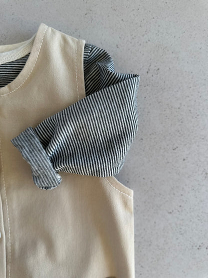 Bebe organic stretch overalls - beige