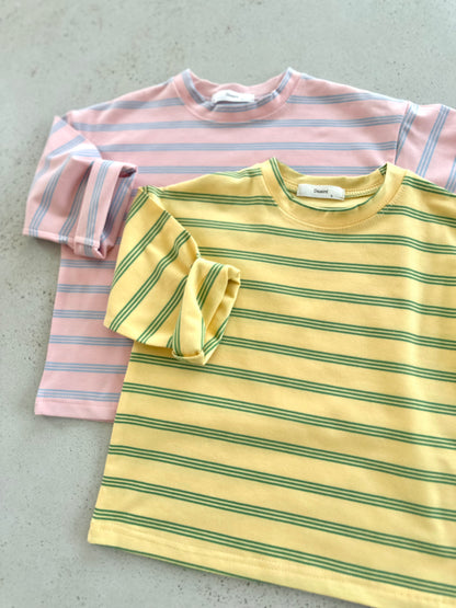 Dossy stripe tee - yellow
