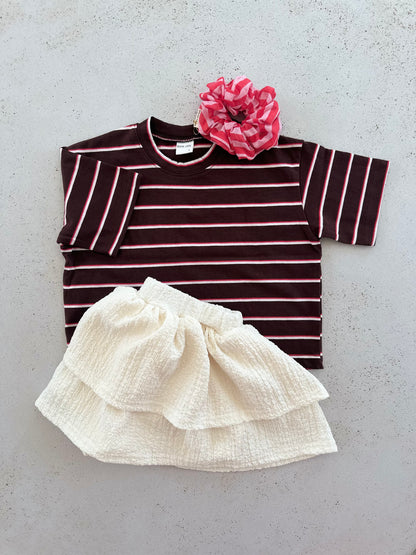 Baro stripe tee - brown