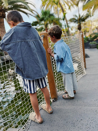 Bucket oversized denim shirt - blue