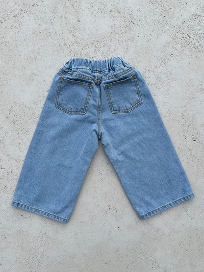 Jean long washed jeans - blue/lightblue