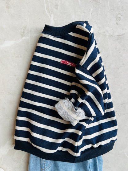 Marine stripe sweater - navy