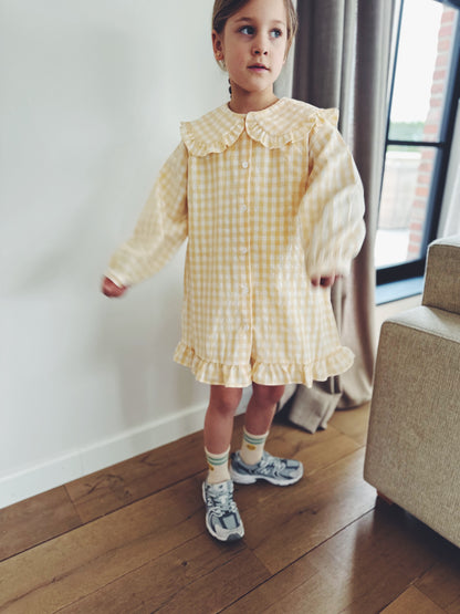 Chou check dress - yellow