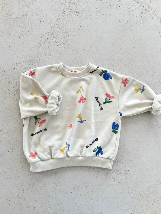 Sanne floral sweater - chalk