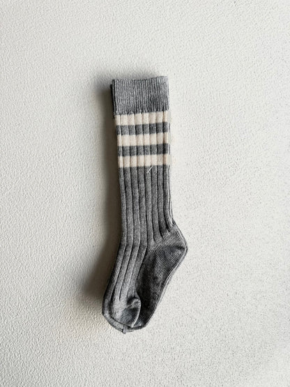 Pair of knee socks - melange grey