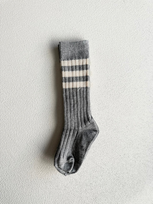 Pair of knee socks - melange grey