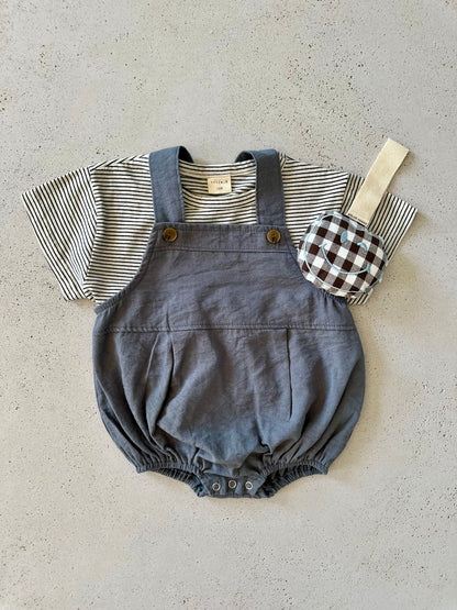 Bebe Sam bloomer overall - charcoal