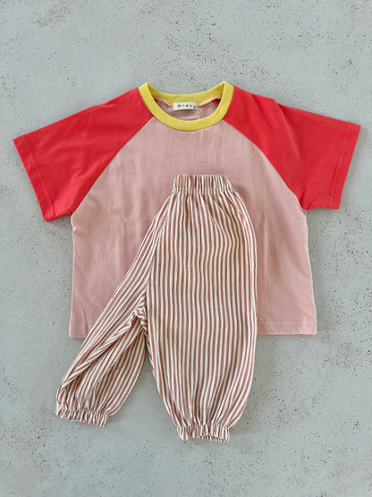 Mellow raglan tee - pink
