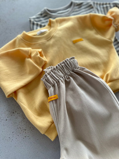 Bebe mari sweater - grey/yellow