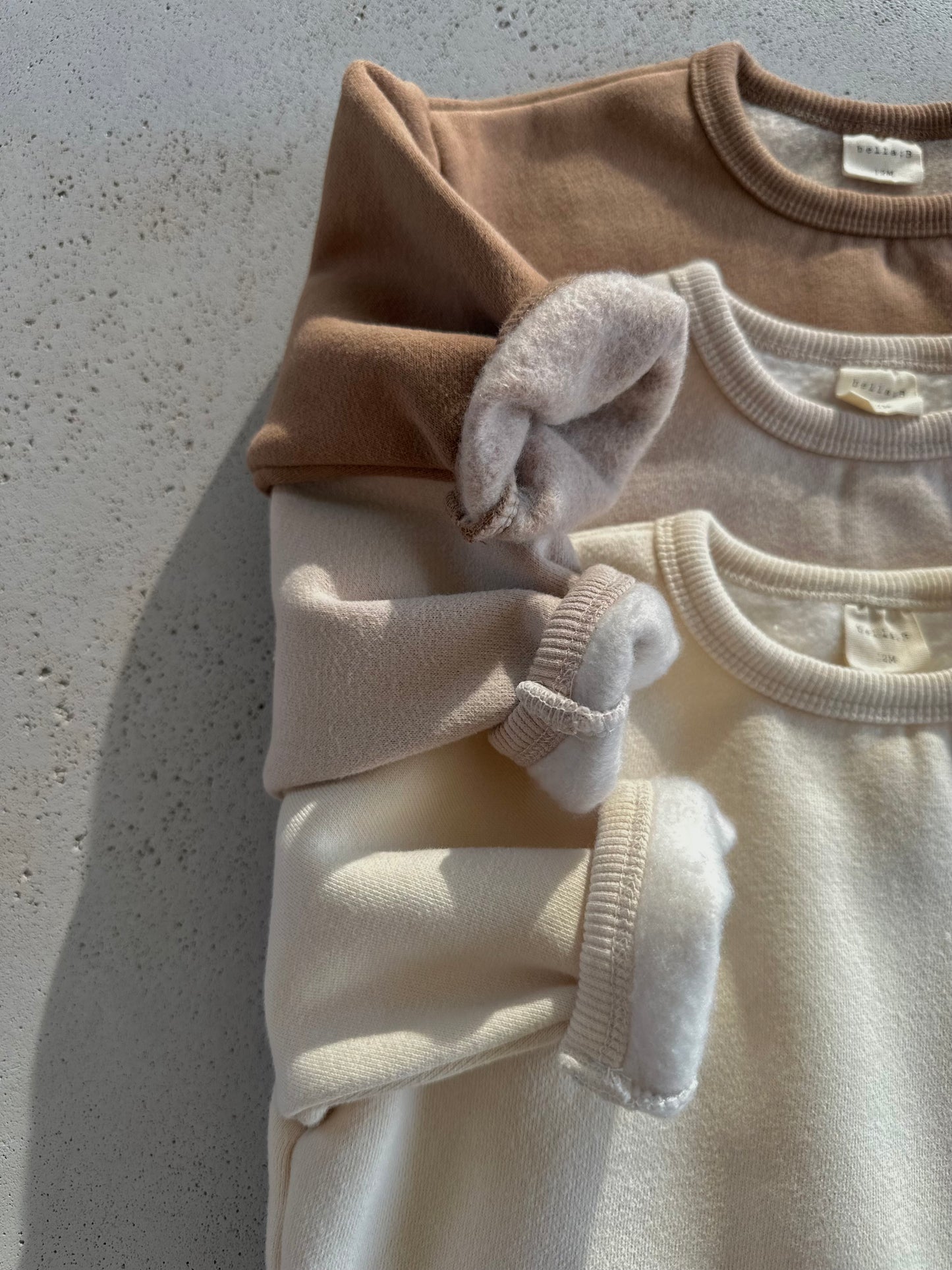 Bangbang fleeced sweater - caramel