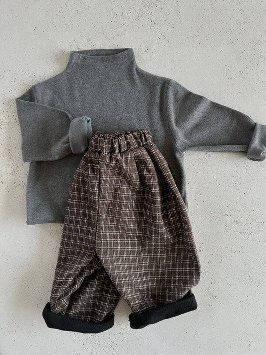 Loose turtleneck longsleeve - charcoal