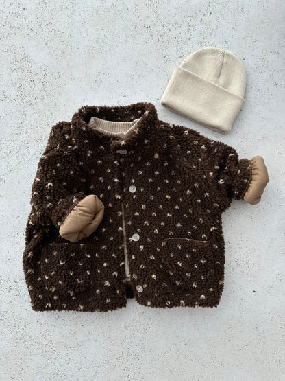 Bebe monet fleece jacket - brown