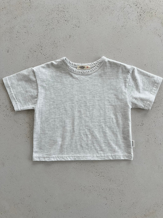 Good morning tee - white melange