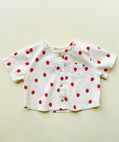 Bebe strawberry blouse - Ivory