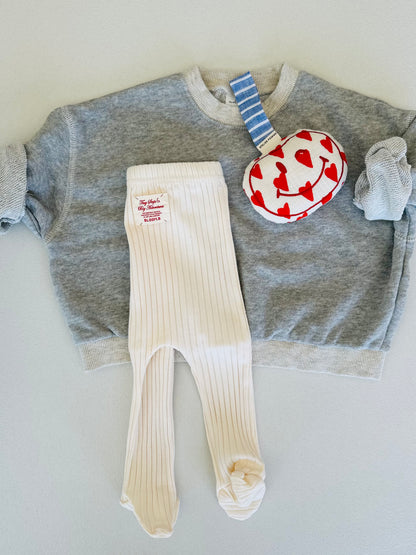 Bebe zesty footed leggings - cream