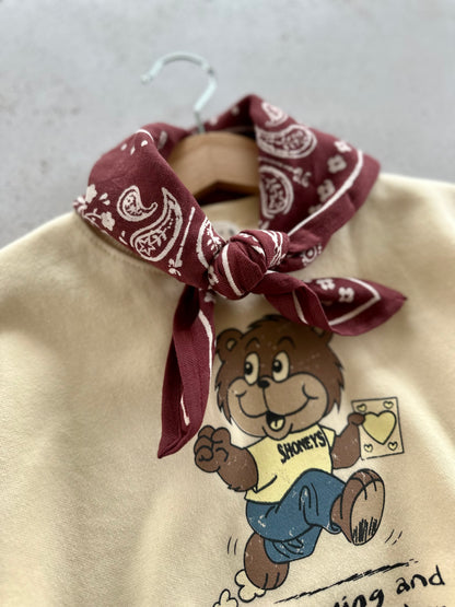 Oscar mini scarf - wine/butter