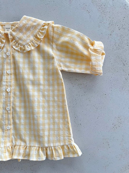 Chou check dress - yellow