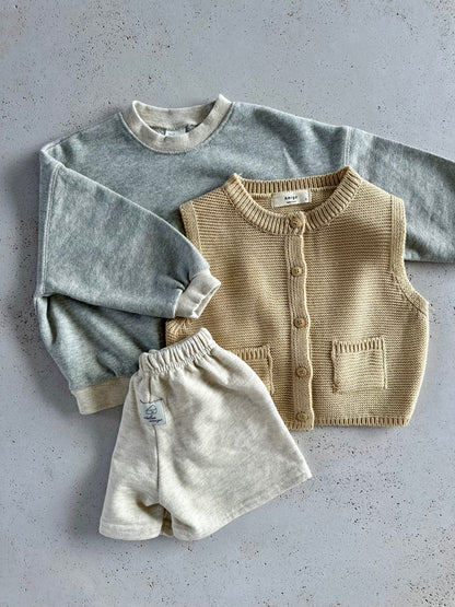 French soft shorts - oatmeal