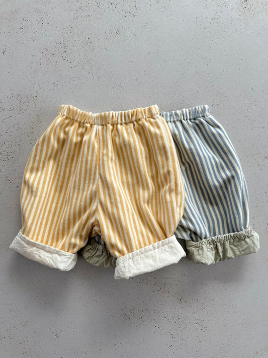 Bebe charlie reversible pants - sky/yellow