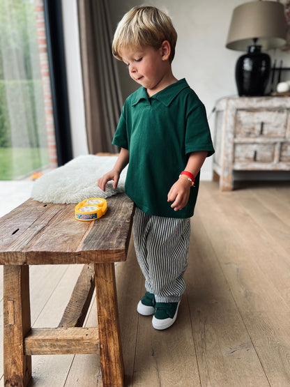 Arthur boxy polo shirt - Forest green