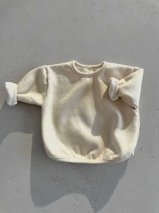 Bangbang bebe fleeced sweater - cream
