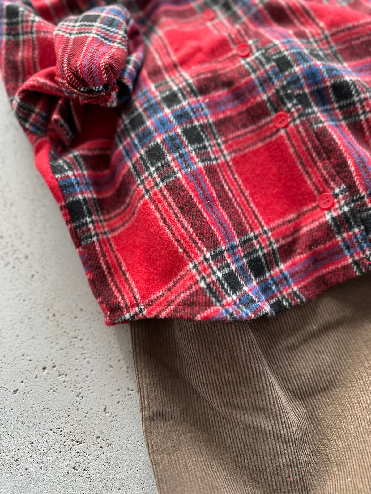 Arthur flannel tartan shirt - red