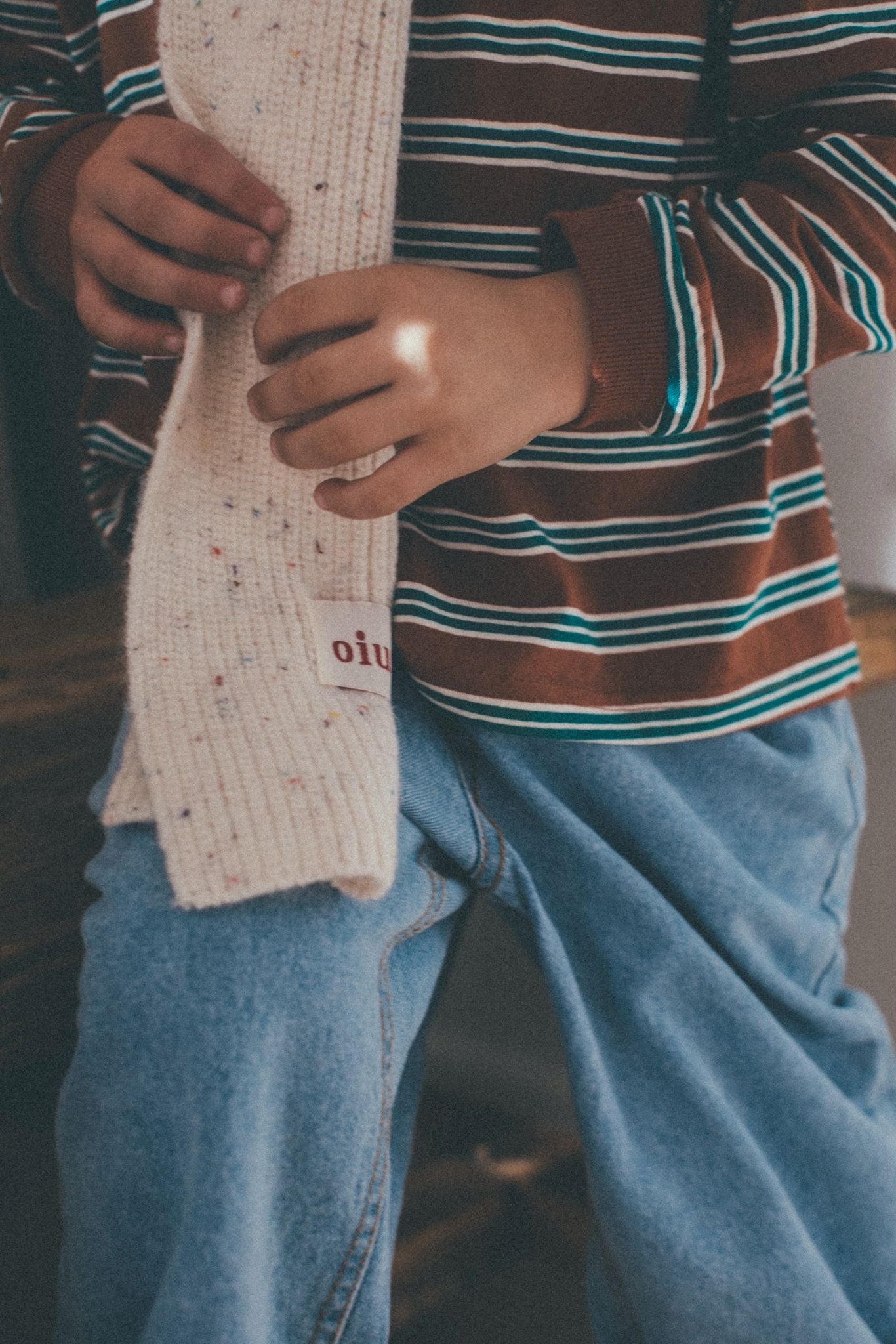 Daj stripe sweatshirt - blue/brown