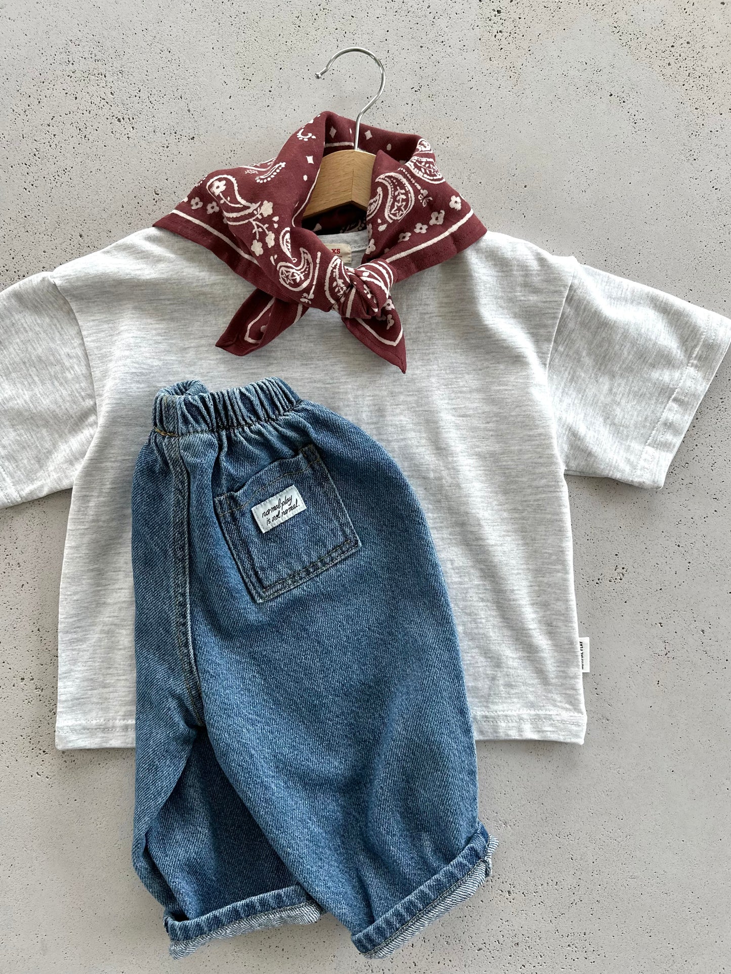 Oscar mini scarf - wine/butter