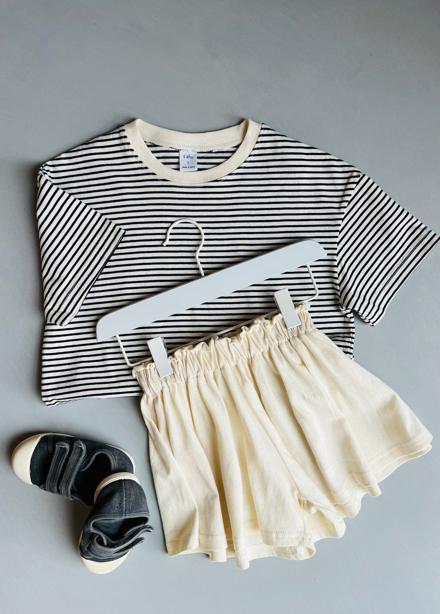 Stripe Tee - Ivory/navy