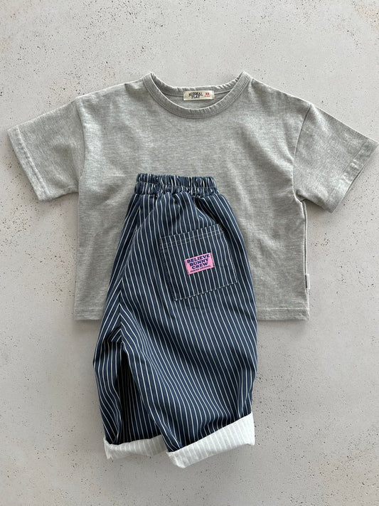 George stripe pants - navy