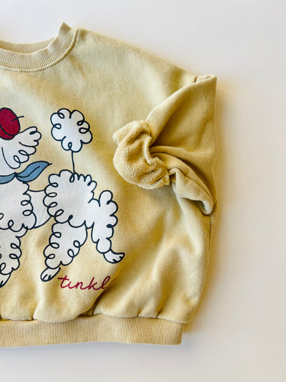 Cool poodle sweater - mustard