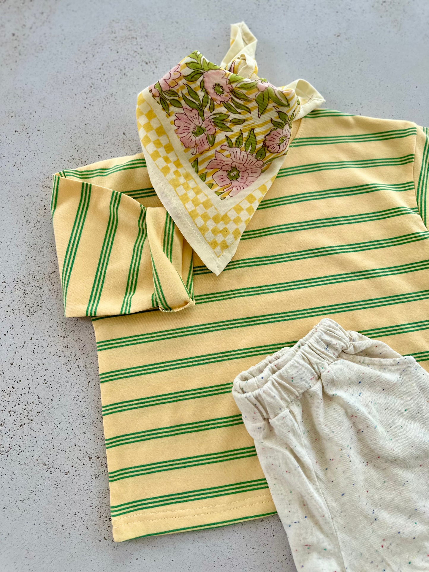 Dossy stripe tee - yellow