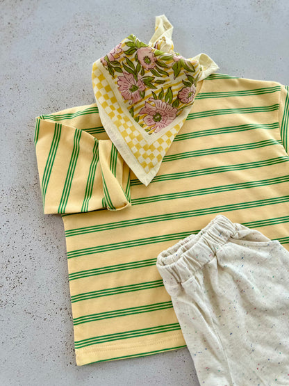 Dossy stripe tee - yellow