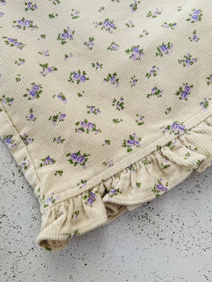 Lilly flower rib pants - ecru