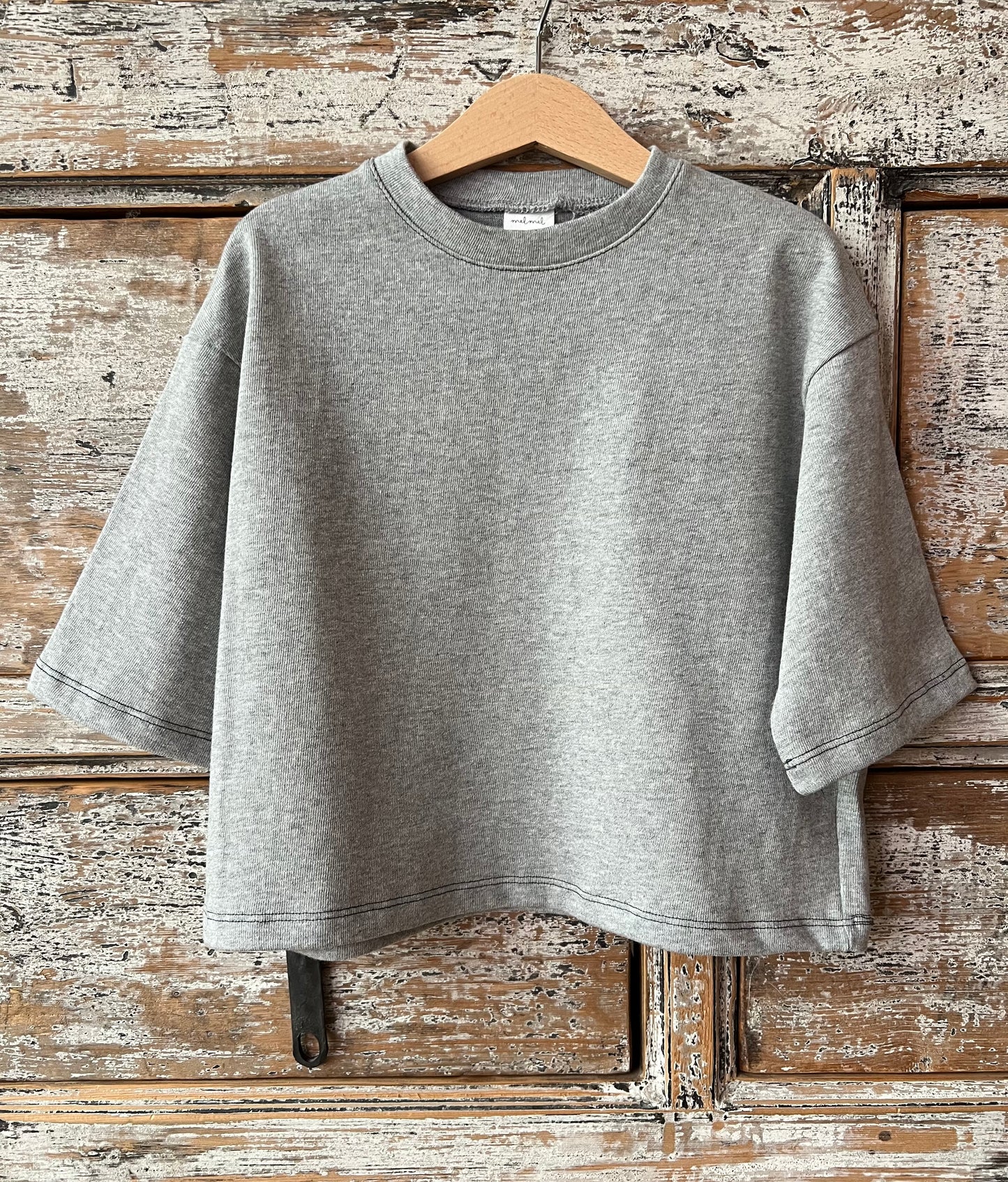 Loose Fit Sweat Tee - Melange