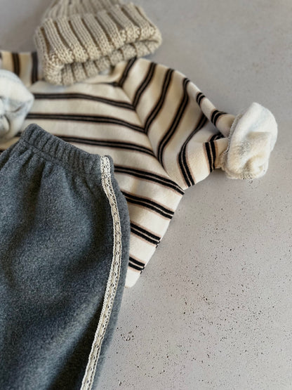 Lacy soft jogger pants - charcoal