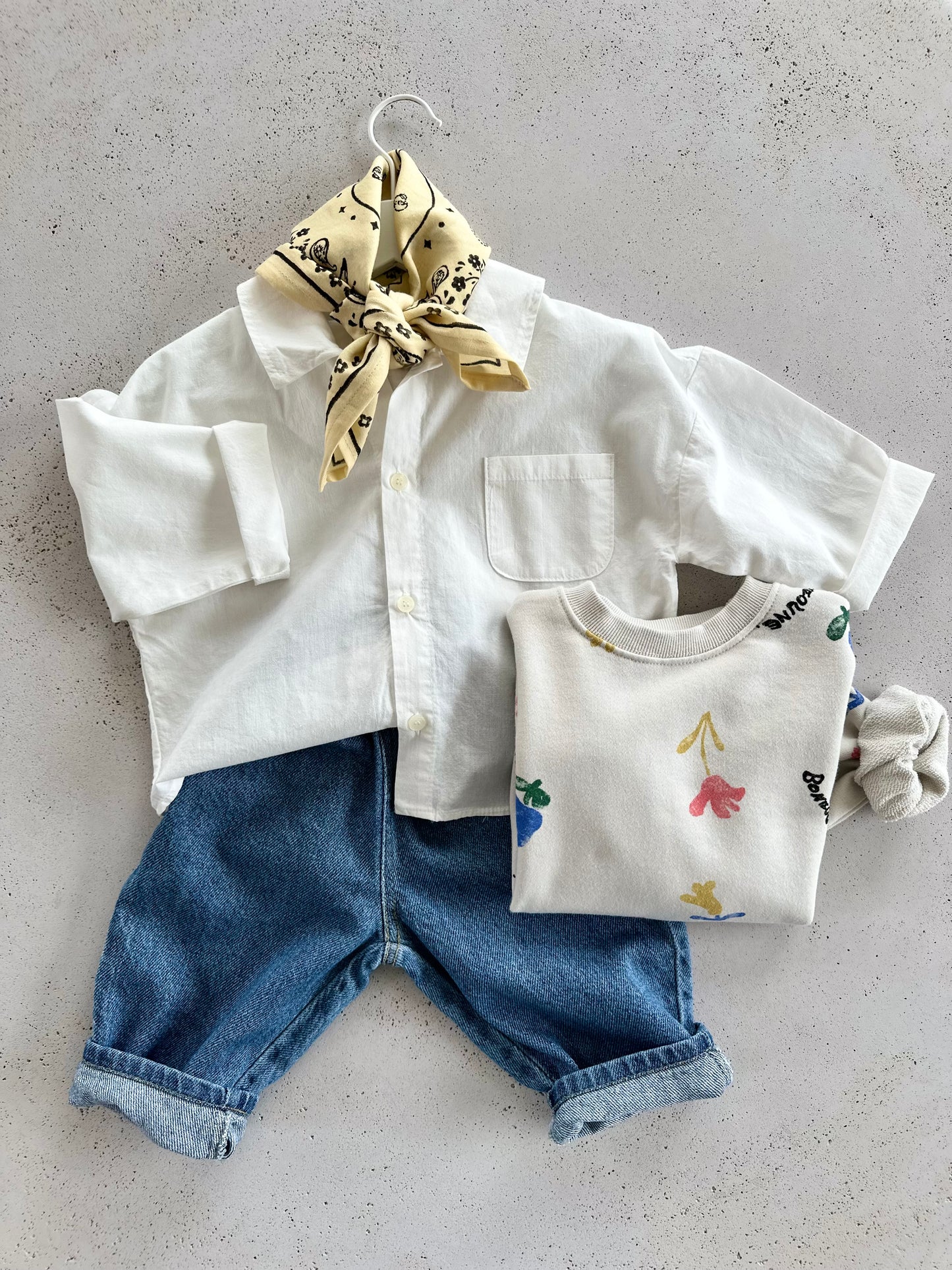 Oscar mini scarf - wine/butter