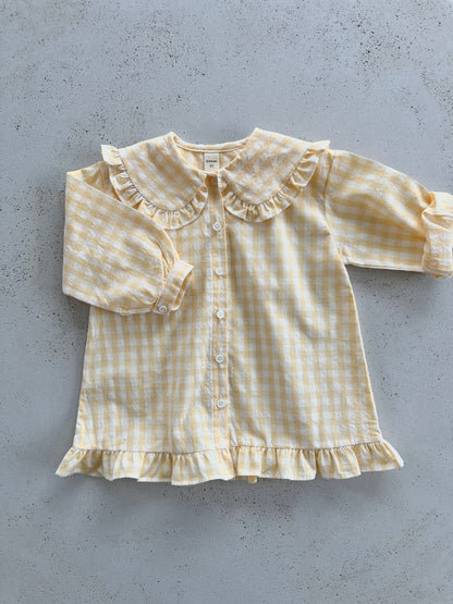Chou check dress - yellow