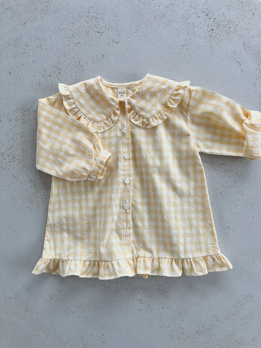 Chou check dress - yellow