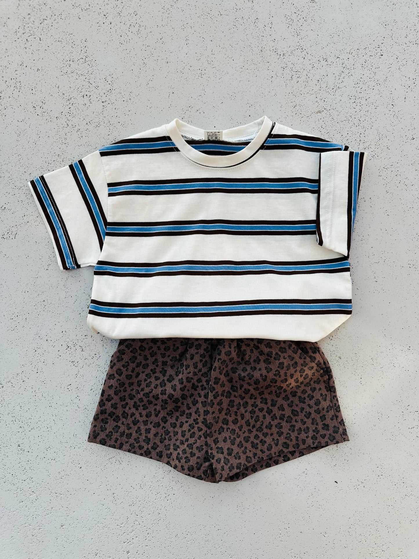 Brown sky stripe tee - Ivory