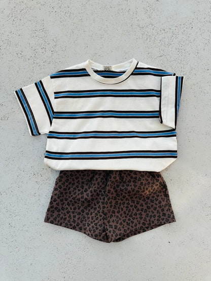 Brown sky stripe tee - Ivory