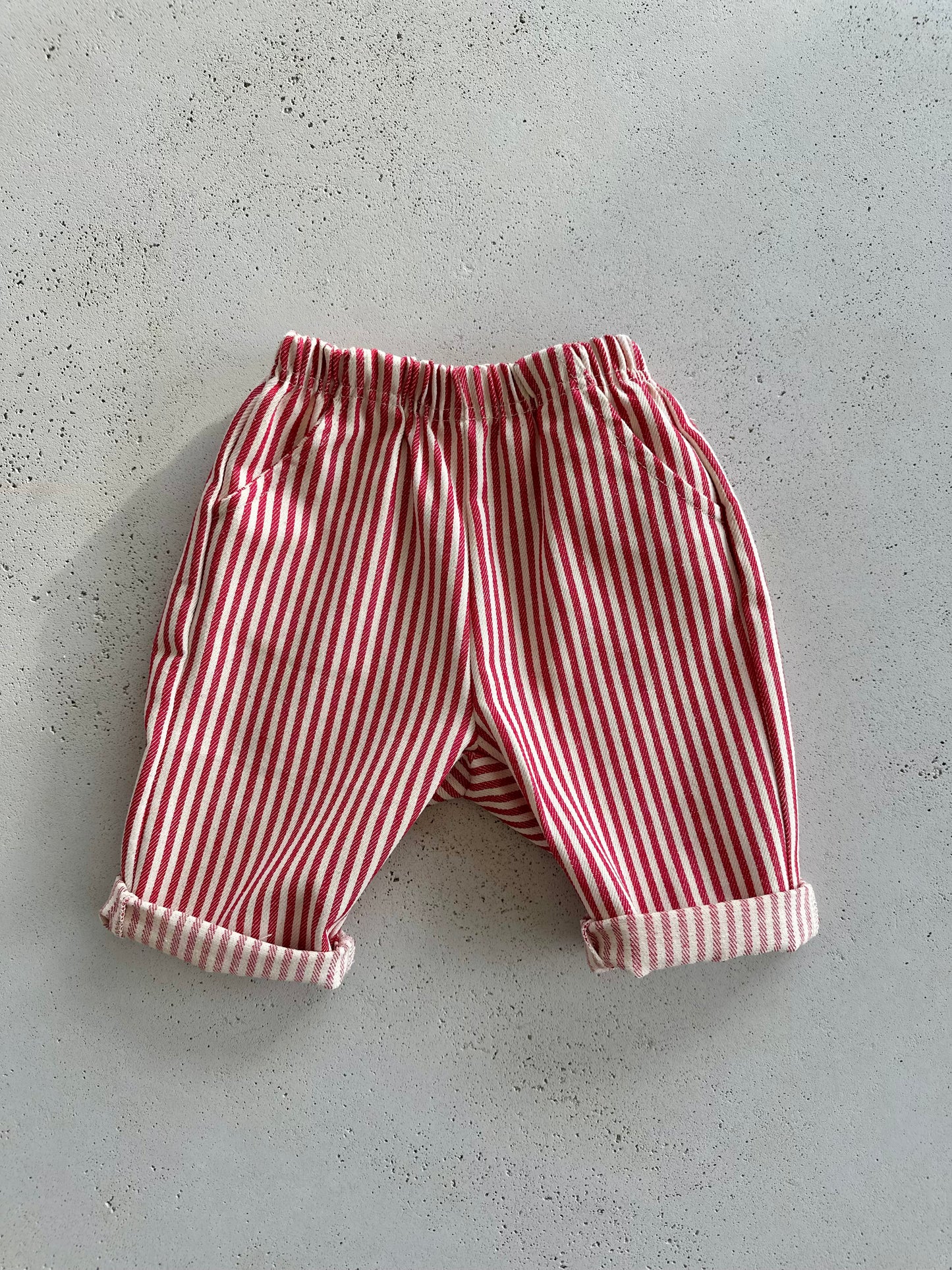 Louis stripe pants - red