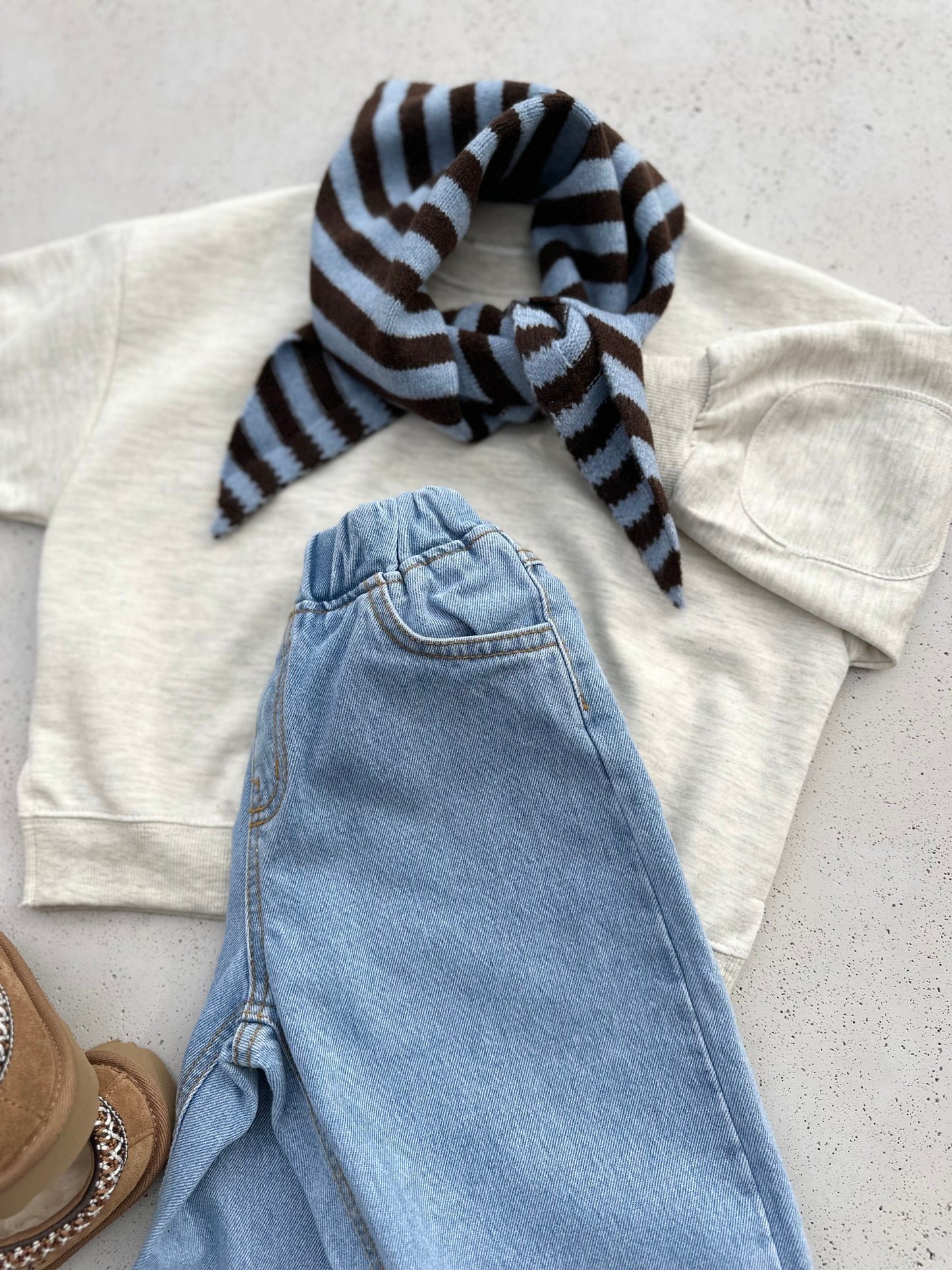 Jean long washed jeans - blue/lightblue