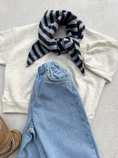 Jean long washed jeans - blue/lightblue