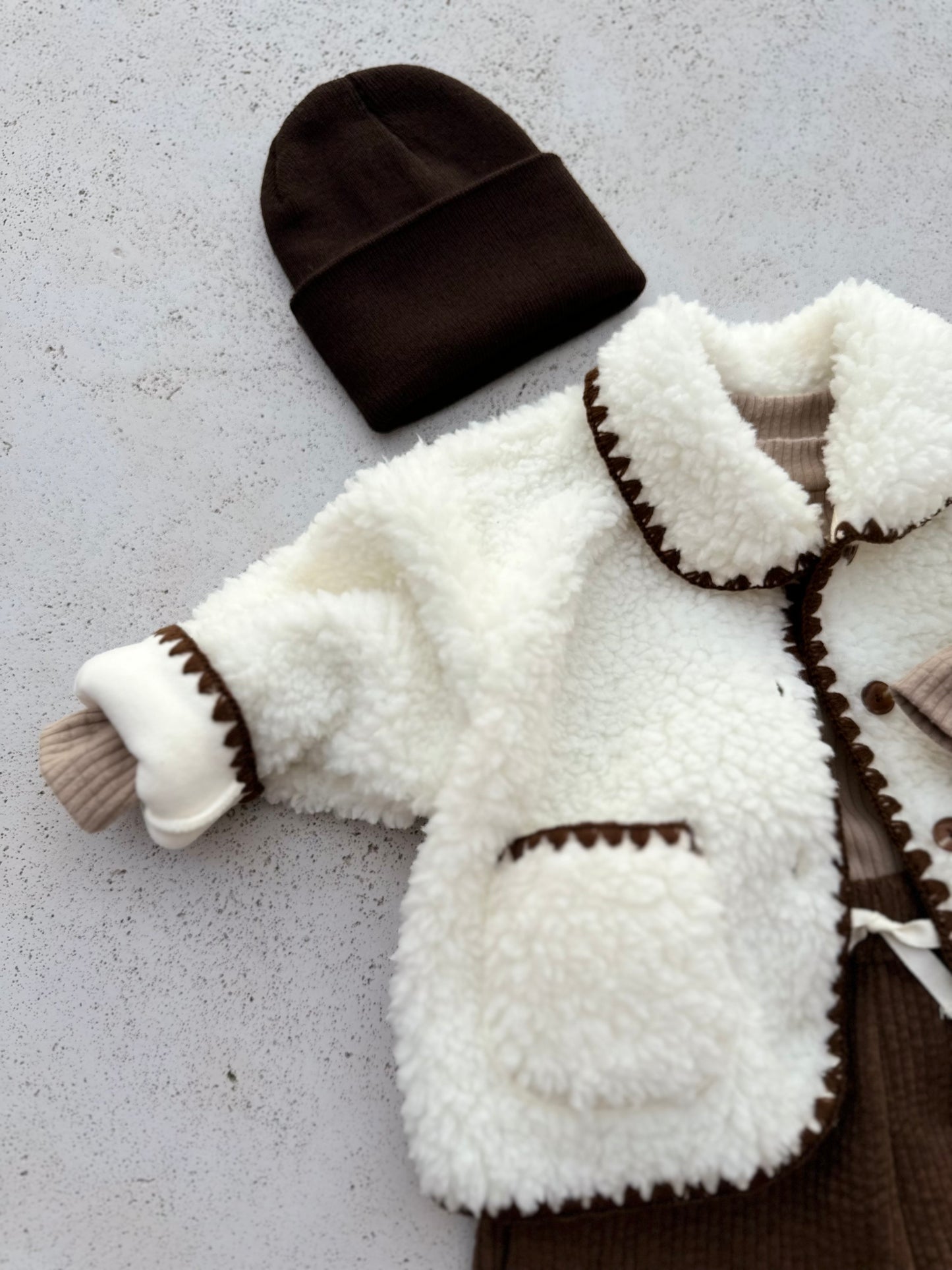 Bebe mellow fleece jacket - cream