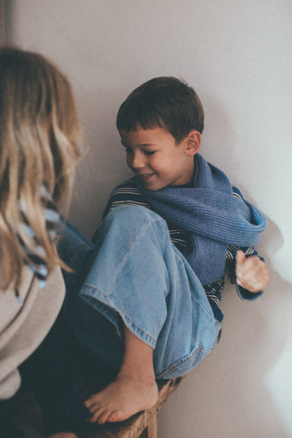 Jean long washed jeans - blue/lightblue